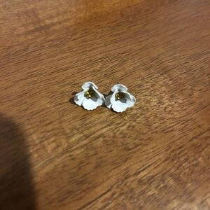 Anthropologie Chic Petite Floral Stud Earrings